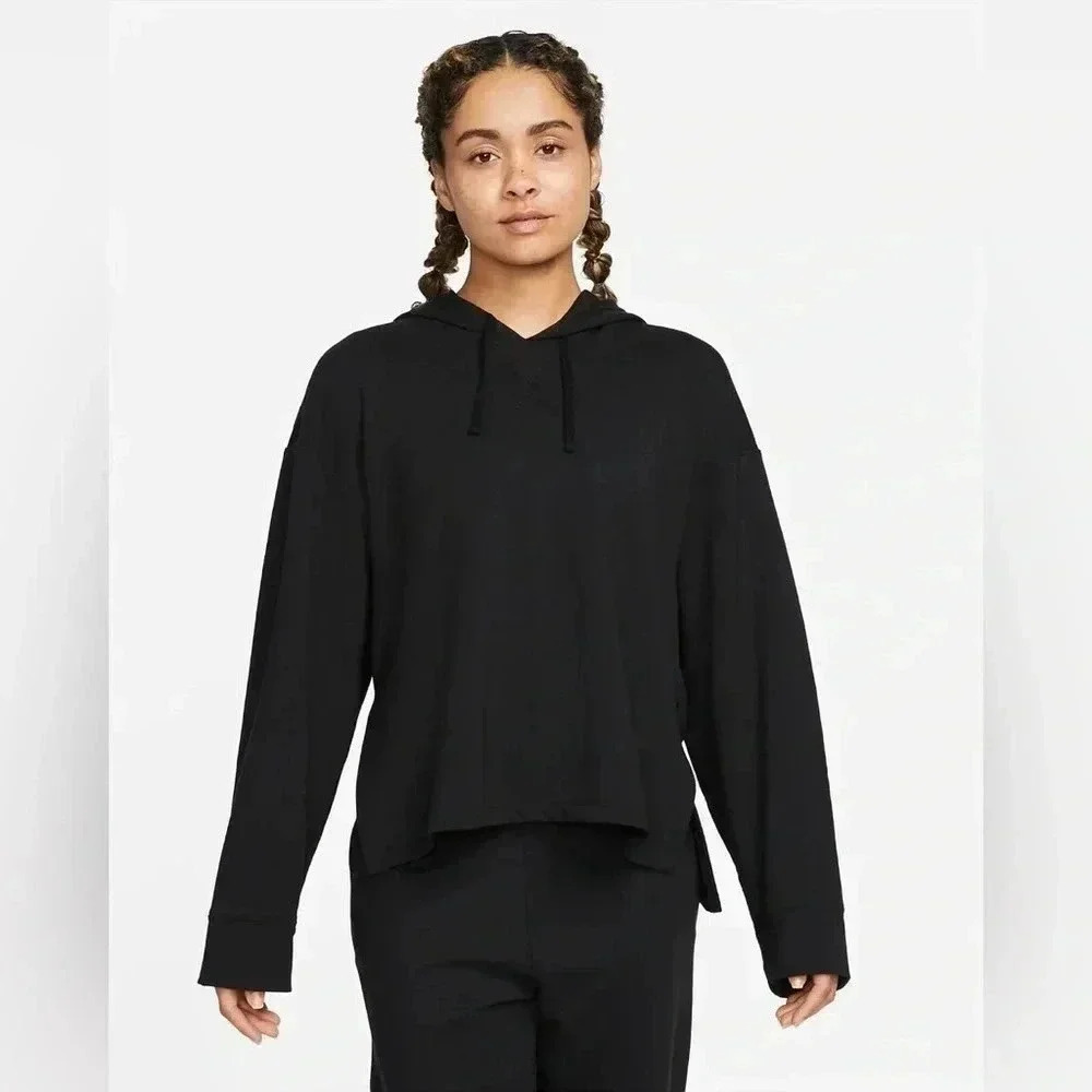 Nike Yoga Dri Fit Cropped Sweater  in Black NWT
